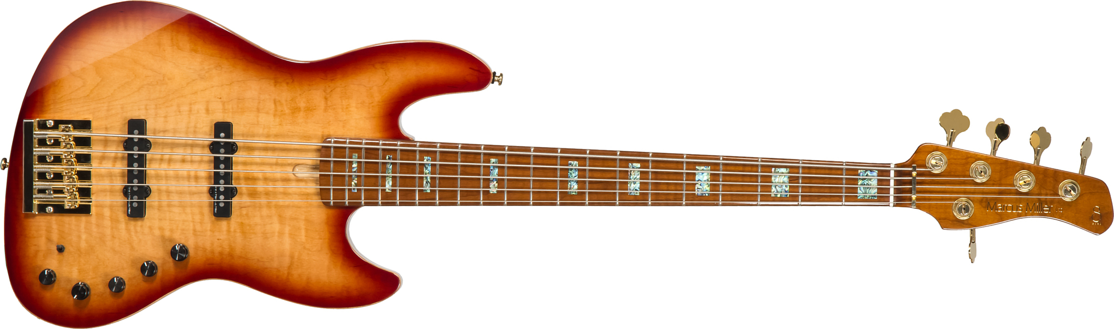 Marcus Miller V10dx 5st 5c Active Mn - Tobacco Sunburst - Basse Électrique Solid Body - Main picture