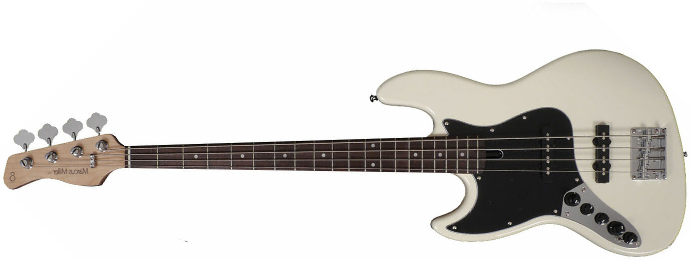 Marcus Miller V3 4st Awh Gaucher Lh Active Rw - Antique White - Basse Électrique Solid Body - Main picture