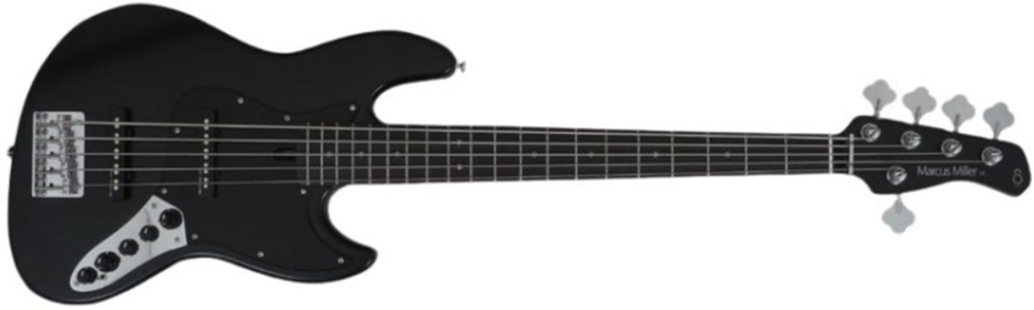 Marcus Miller V3 5st 2nd Generation 5c Active Rw Sans Housse - Black Satin - Basse Électrique Solid Body - Main picture