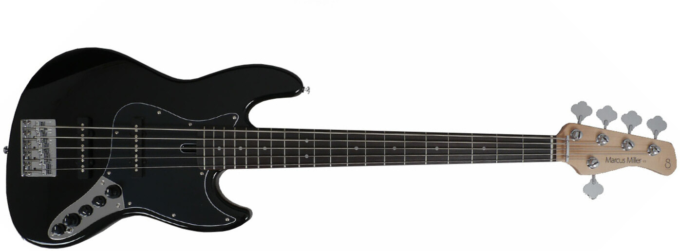 Marcus Miller V3 5st 2nd Generation Bk Active Rw - Black - Basse Électrique Solid Body - Main picture