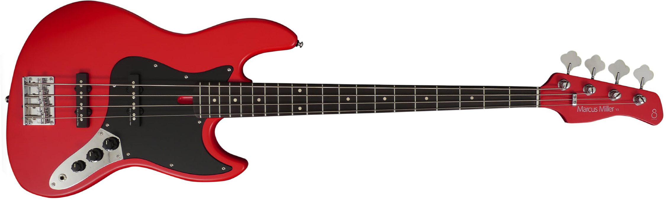 Marcus Miller V3p 4st Rw - Red Satin - Basse Électrique Solid Body - Main picture