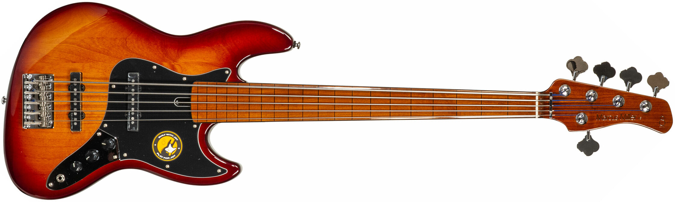 Marcus Miller V5 Alder 5st Fl Fretless 5c Mn - Tobacco Sunburst - Basse Électrique Solid Body - Main picture