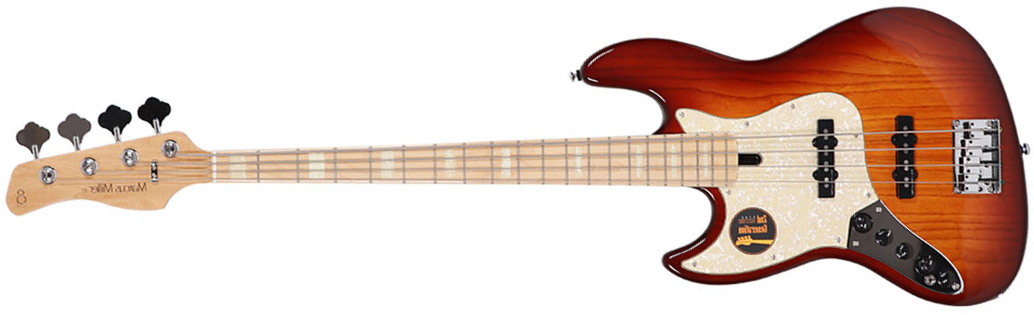 Marcus Miller V7 Swamp Ash 4st 2nd Generation 4-cordes Gaucher Mn Sans Housse - Tobacco Sunburst - Basse Électrique Solid Body - Main picture