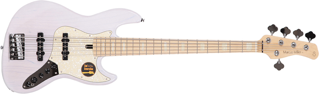 Marcus Miller V7 Swamp Ash 5st 2nd Generation 5-cordes Mn Sans Housse - White Blonde - Basse Électrique Solid Body - Main picture