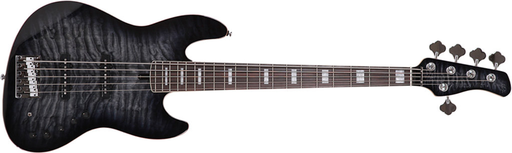 Marcus Miller V9 Swamp Ash 5st 2nd Generation 5-cordes Eb Sans Housse - Transparent Black - Basse Électrique Solid Body - Main picture