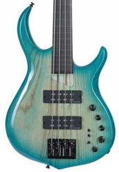 Basse électrique solid body Marcus miller M5 Swamp Ash 4ST Fretless - Transparent blue