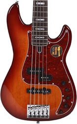 Basse électrique solid body Marcus miller P7 Alder 5ST 2nd Gen (No Bag) - Tobacco sunburst