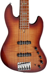 Basse électrique solid body Marcus miller V10 Swamp Ash 5ST 2nd Gen (No Bag) - Tobacco sunburst