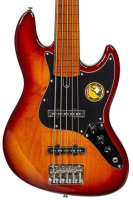 Basse électrique solid body Marcus miller V5 Alder Fretless 5ST - Tobacco sunburst
