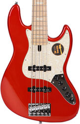 Basse électrique solid body Sire Marcus Miller V7 Swamp Ash 5ST 5-String (2nd Gen) - Bright metallic red