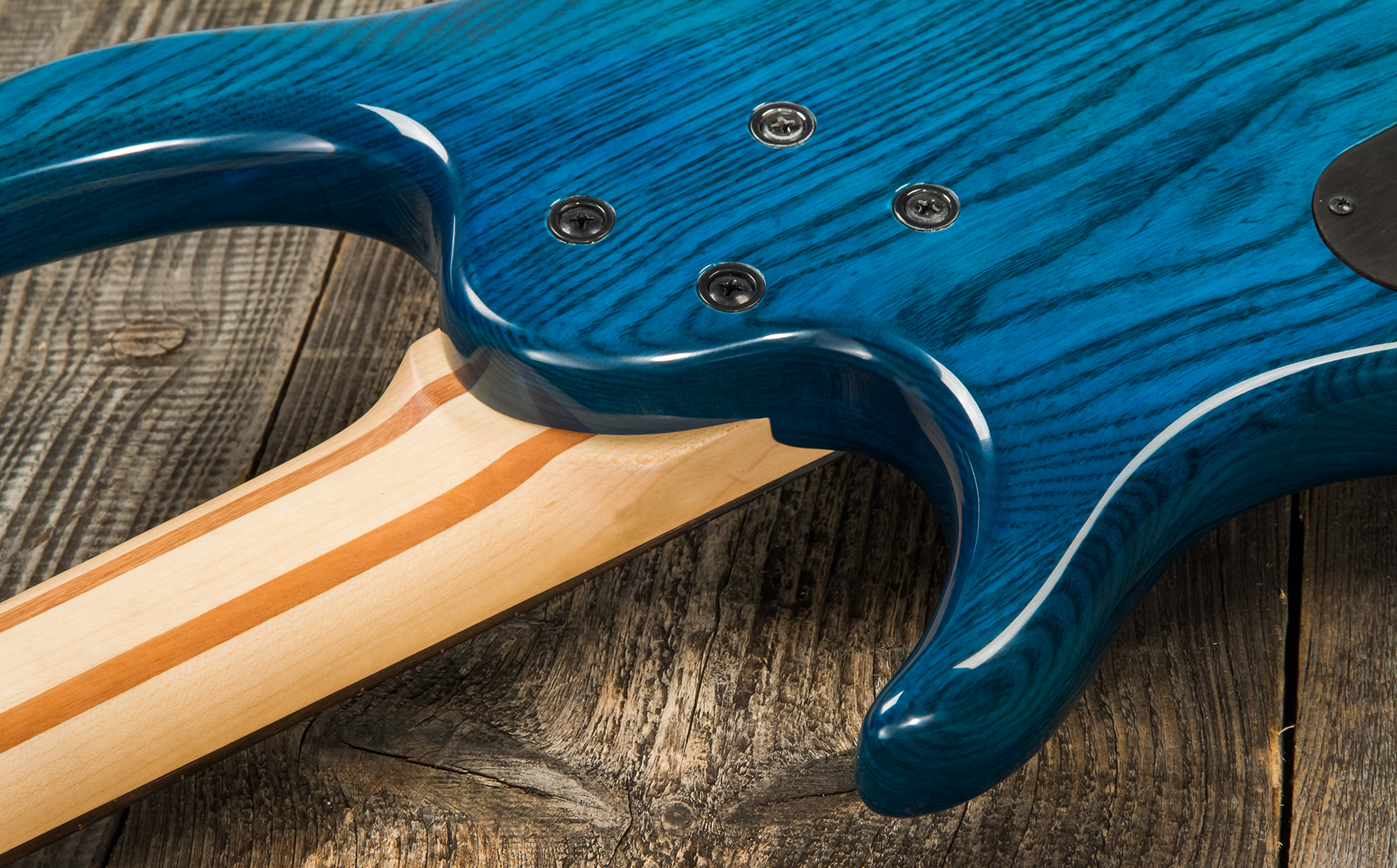 Marcus Miller M5 Swamp Ash 4st Fl Active Eb - Transparent Blue - Basse Électrique Solid Body - Variation 6