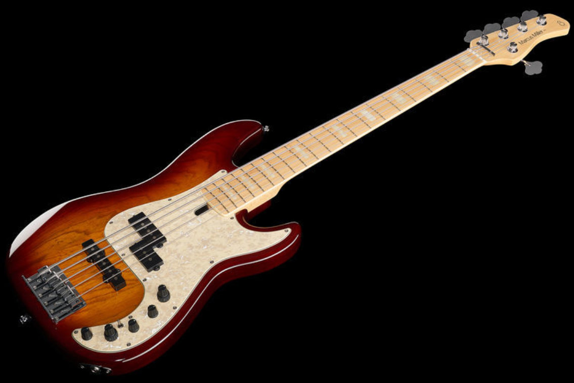 Marcus Miller P7 Swamp Ash 5st Mn +housse - Tobacco Sunburst - Basse Électrique Solid Body - Variation 1
