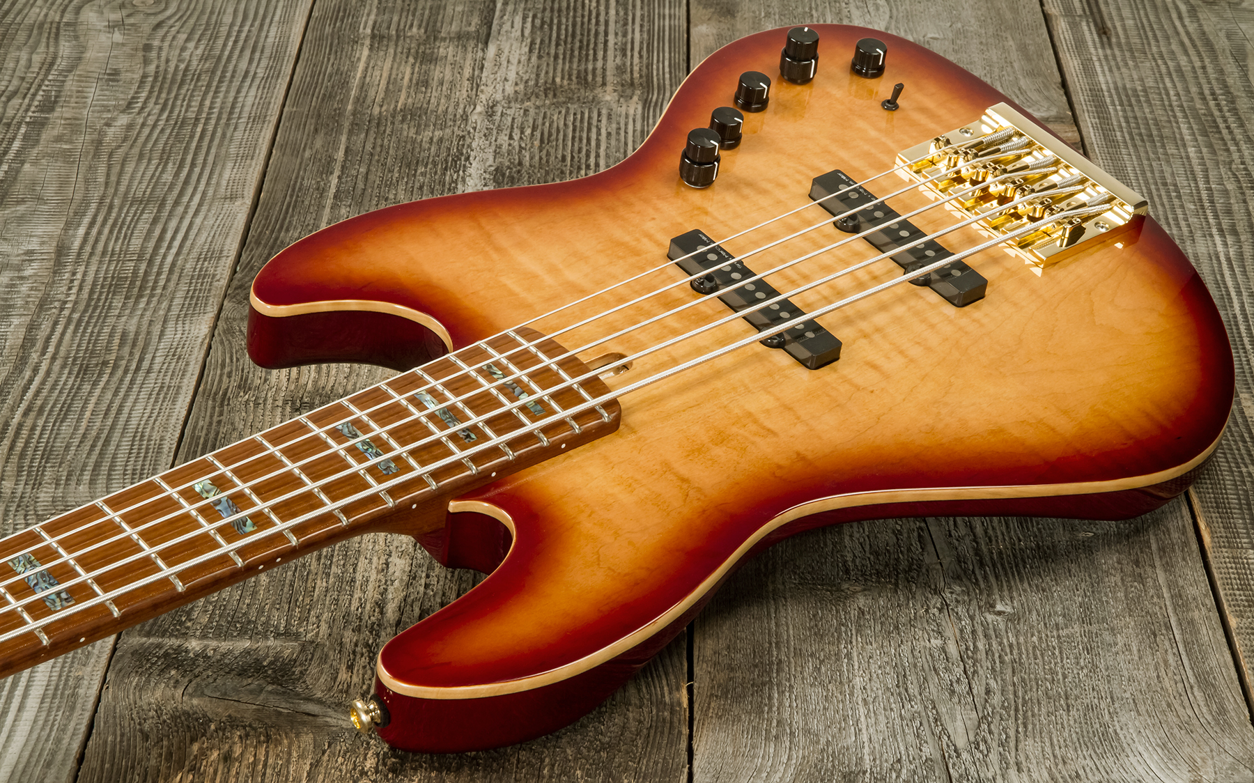 Marcus Miller V10dx 5st 5c Active Mn - Tobacco Sunburst - Basse Électrique Solid Body - Variation 1