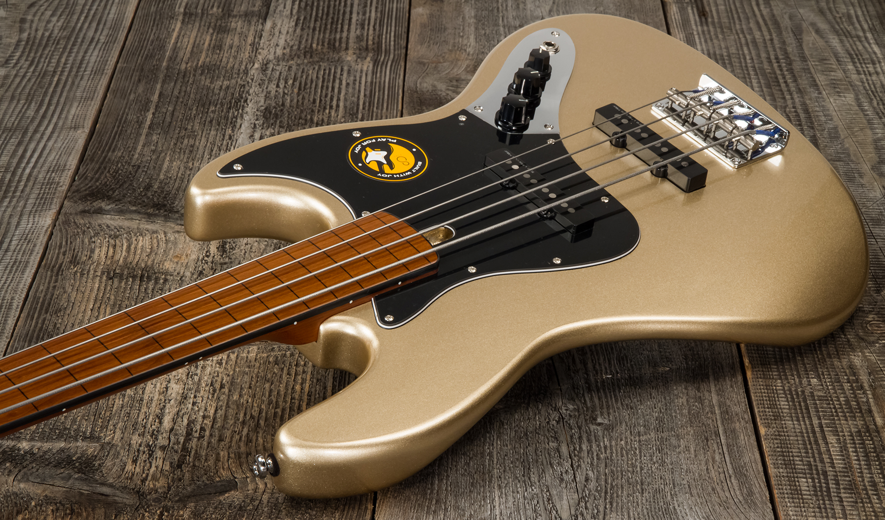 Marcus Miller V5 Alder 4st Fretless Mn - Champagne Gold Metallic - Basse Électrique Solid Body - Variation 1