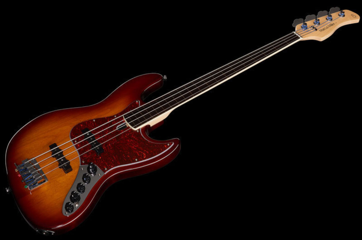 Marcus Miller V7 Alder 4st 2nd Generation Fretless Eb Sans Housse - Tobacco Sunburst - Basse Électrique Solid Body - Variation 1