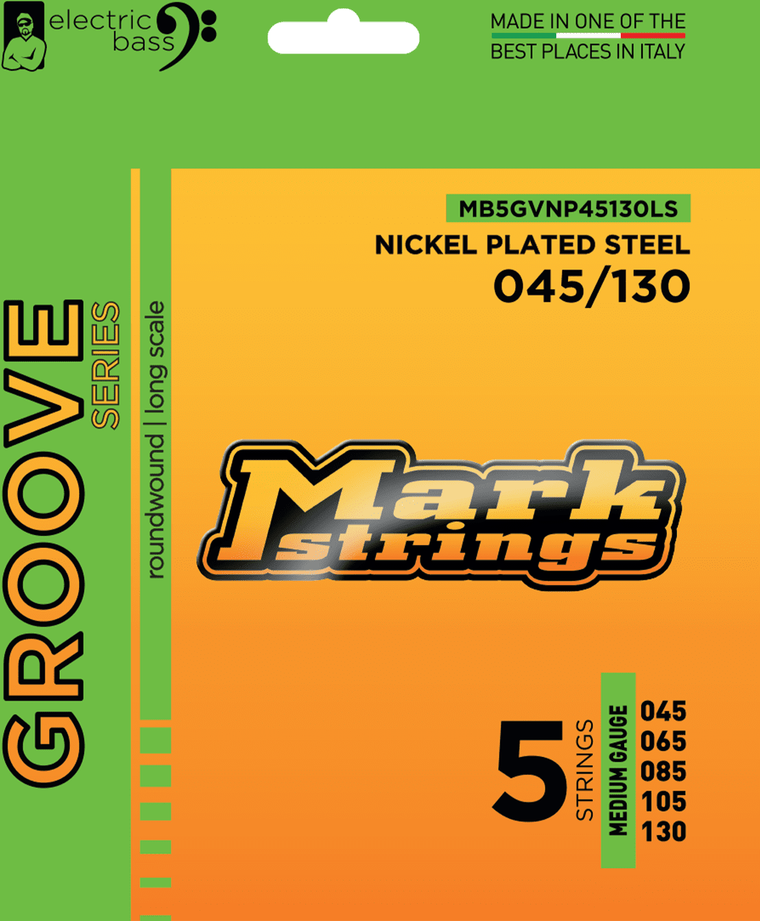 Markbass Jeu De 5 Cordes Grooves Series 045-130 - Cordes Basse Électrique - Main picture