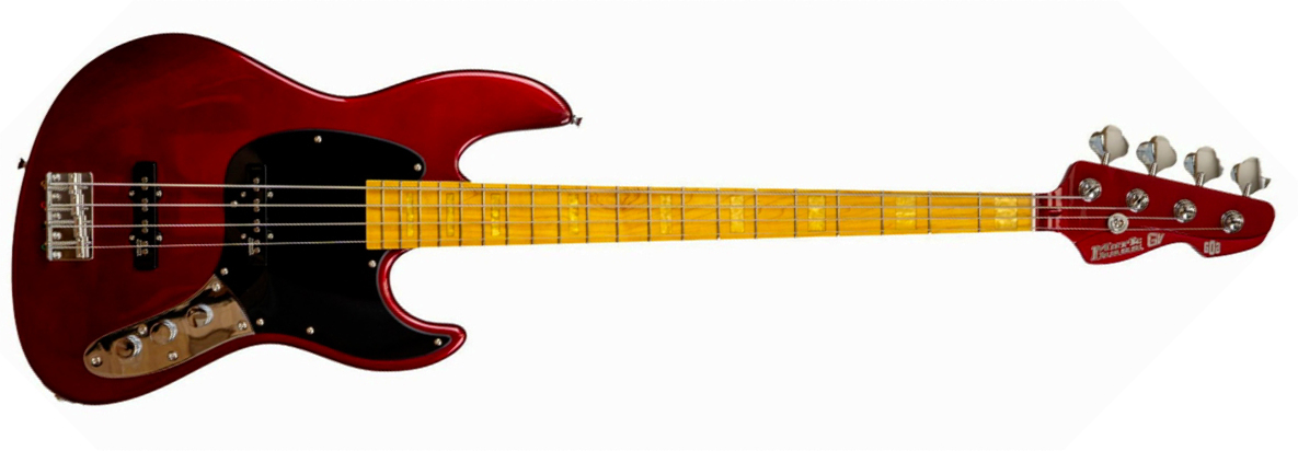 Markbass Mb Gv 4c Cr Mn Fc Passive Gloxy Gog Mn - Red Passion - Basse Électrique Solid Body - Main picture