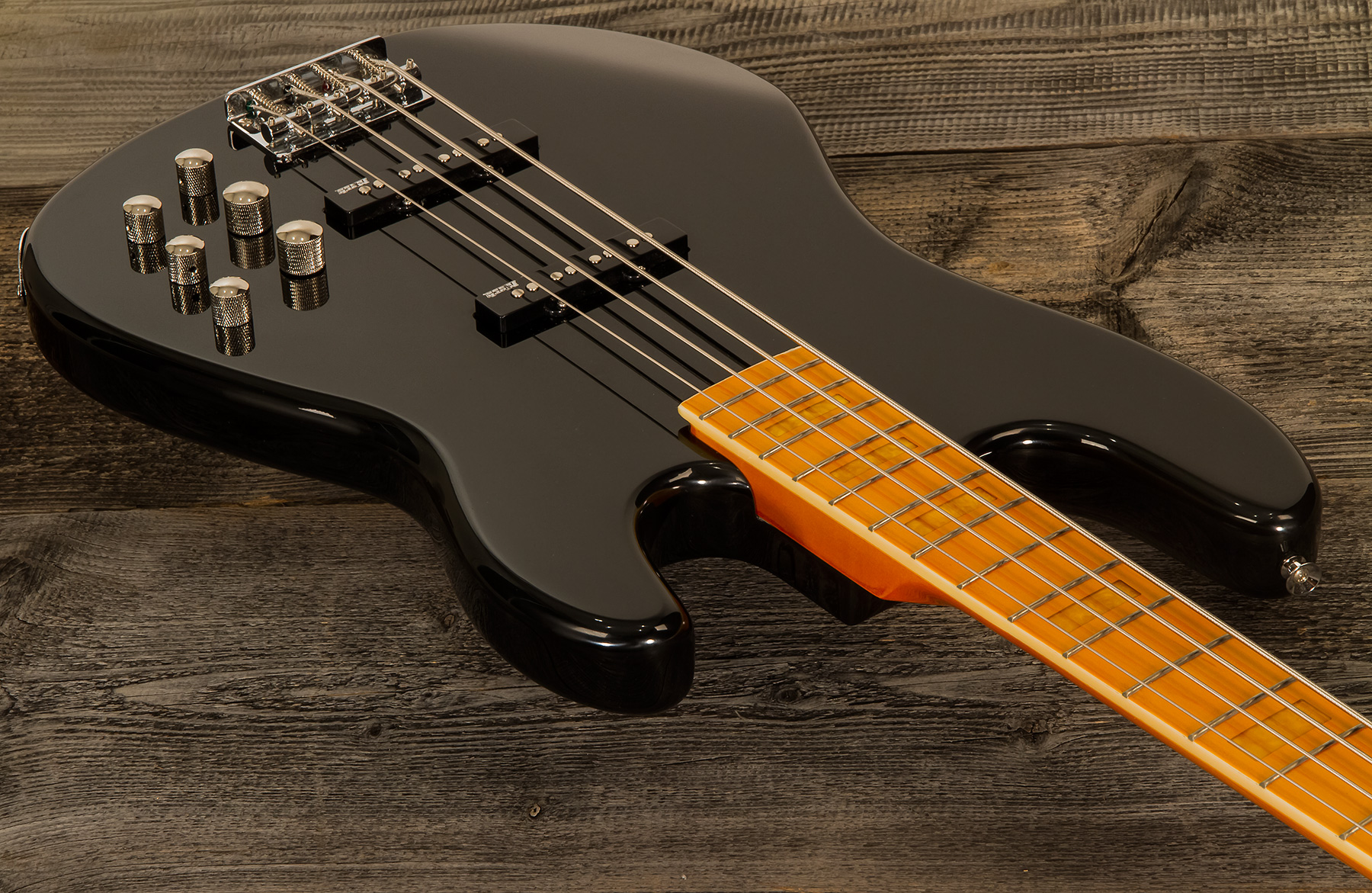 Markbass Mb Gv 4 Gloxy Val Cr Mp Active Mn - Black - Basse Électrique Solid Body - Variation 3