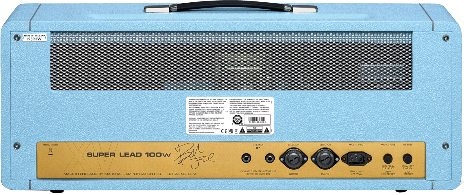 Marshall Billie Joe Armstrong 1959 Bja Handwired Head Signature 100w El34 - Ampli Guitare Électrique TÊte / PÉdale - Variation 1