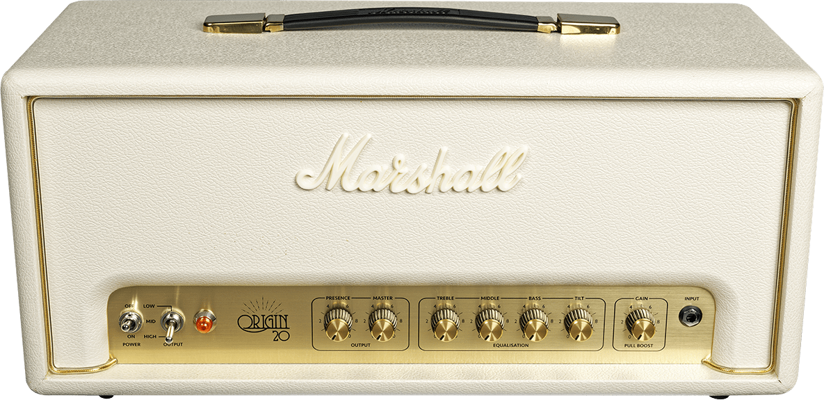 Marshall Origin 20 Head Cream Levant - Ampli Guitare Électrique TÊte / PÉdale - Main picture