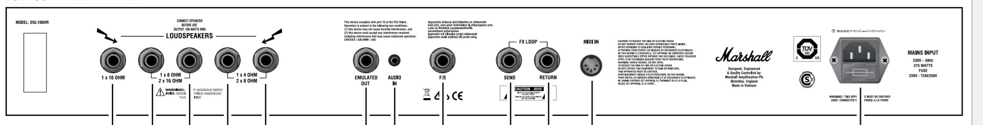 Marshall Dsl100h Head 50/100w - Ampli Guitare Électrique TÊte / PÉdale - Variation 2