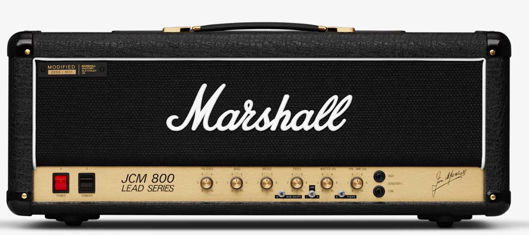 Marshall Jcm800 Modified 2203 100w El34 - Ampli Guitare Électrique TÊte / PÉdale - Variation 1