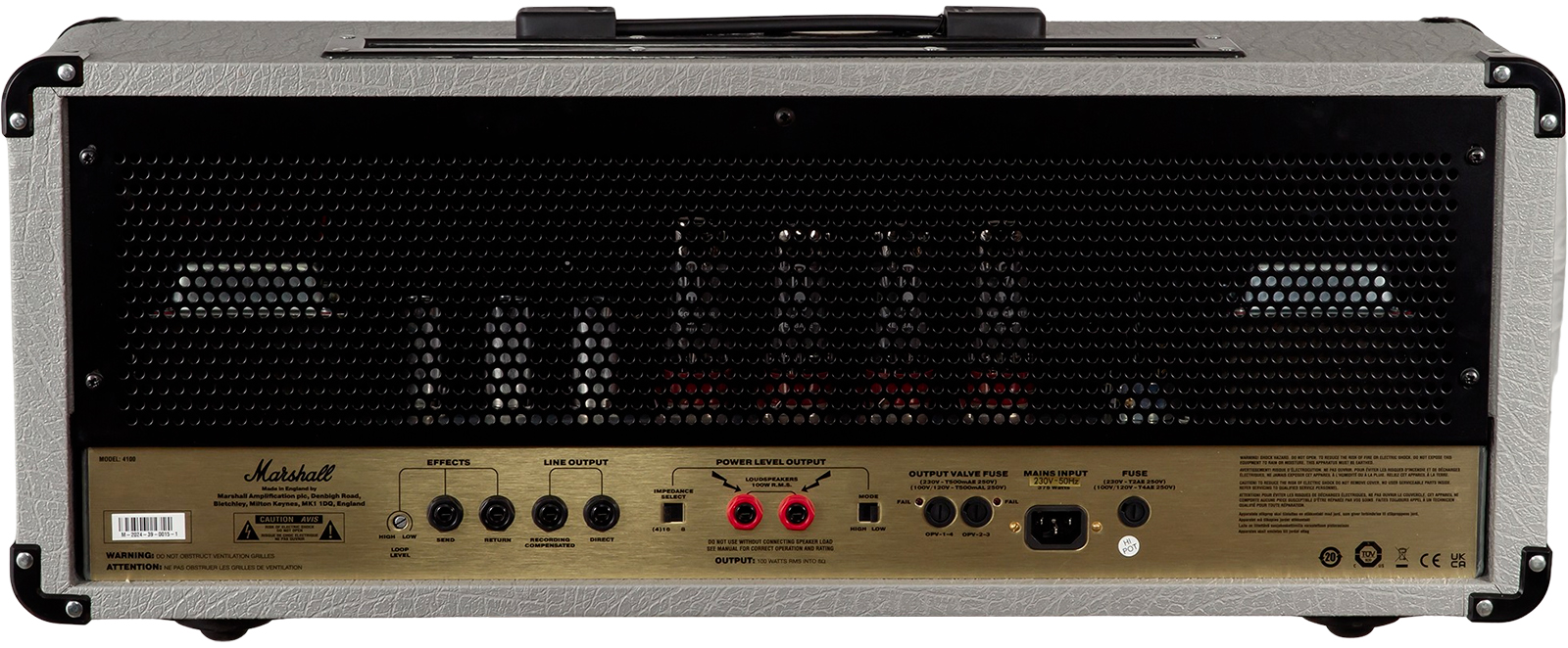 Marshall Jcm900 4100 Vintage Reissue Head 100w El34 Silver - Ampli Guitare Électrique TÊte / PÉdale - Variation 1
