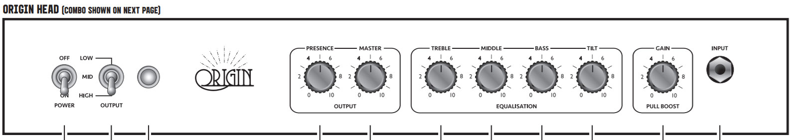 Marshall Origin 50h Head 50w - Ampli Guitare Électrique TÊte / PÉdale - Variation 3