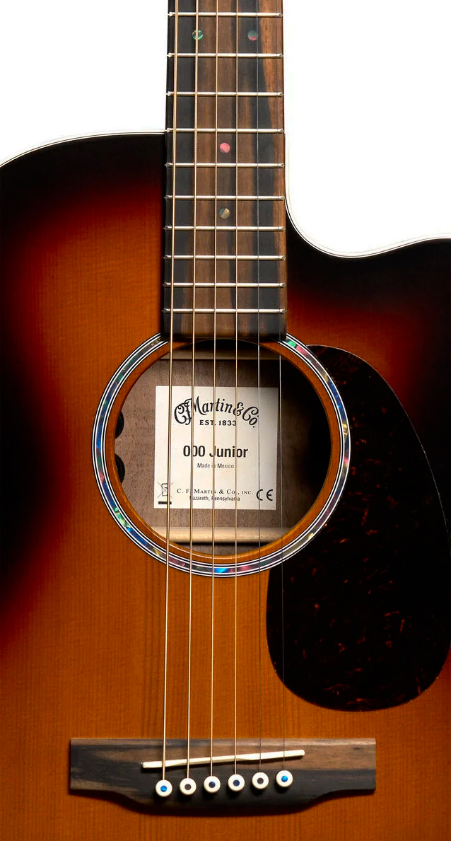 Martin 000cjre Junior 000 15/16 Pan Coupe Epicea Noyer Eb - Satin Walnut Burst - Guitare Folk - Variation 2