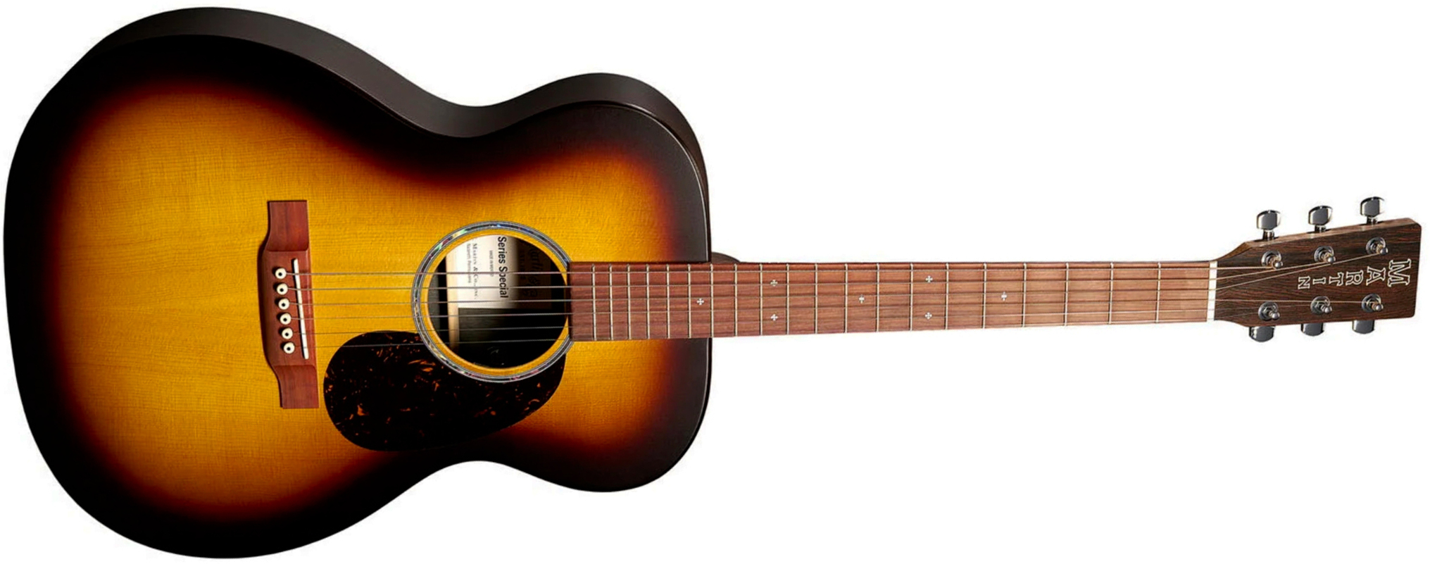 Martin 000x2e Brazilian Auditorium Shsc Epicea Palissandre Hpl Ric - Vintage Burst Satin - Guitare Folk - Main picture