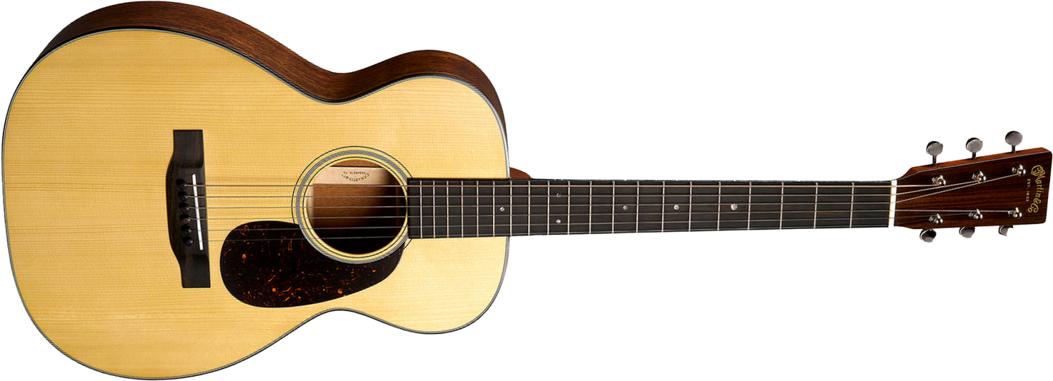 Martin Custom Shop 018 Parlor Shsc Epicea Acajou Eb - Natural Vintage Gloss Aging Toner - Guitare Folk - Main picture