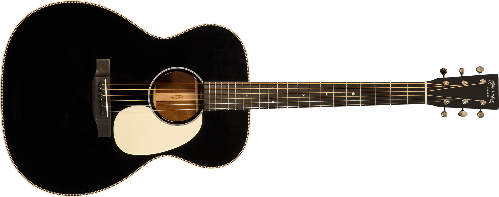 Martin Custom Shop Cs-000-3764624 Shsc Epicea Europeen / Acajou Sinker Eb #2720463 - Black Gloss - Guitare Folk - Main picture