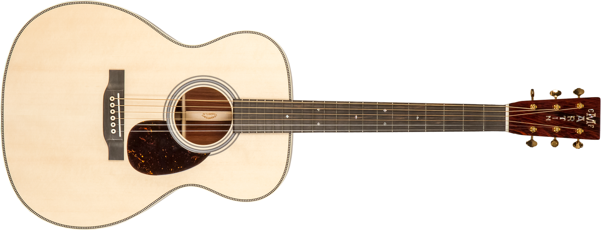 Martin Custom Shop Om Epicea Engelmann Cocobolo Eb #2736828 - Natural Clear - Guitare Acoustique - Main picture