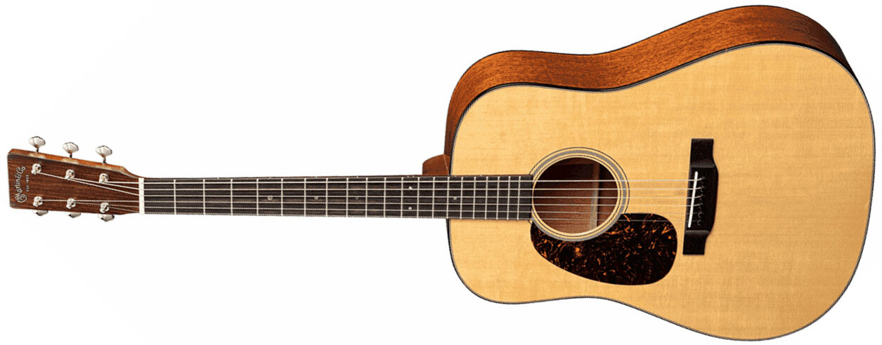 Martin D-18 Lh Gaucher Standard Dreadnought Epicea Acajou - Natural - Guitare Acoustique - Main picture