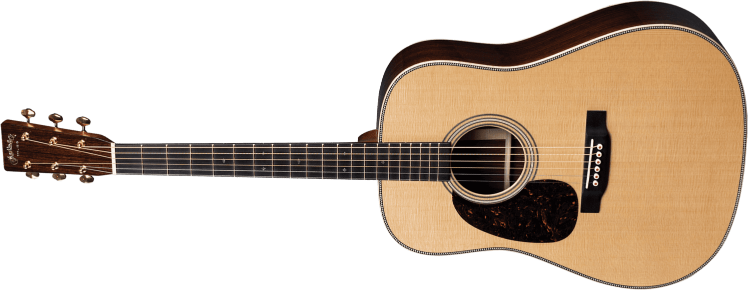 Martin D-28 Lh Modern Deluxe Dreadnought Gaucher Epicea Palissandre Eb - Natural - Guitare Acoustique - Main picture