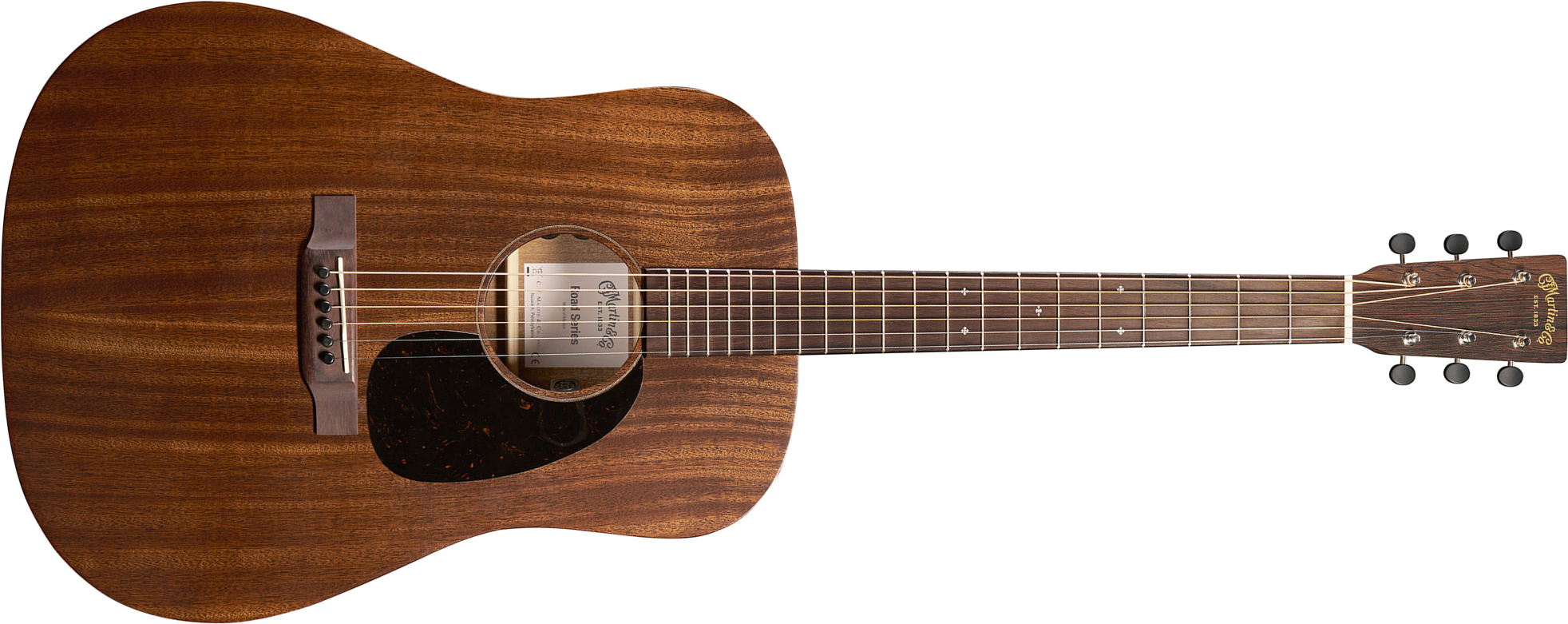 Martin D10e Sapele Retro Road Dreadnought Tout Sapele Eb - Dark Mahogany - Guitare Folk - Main picture