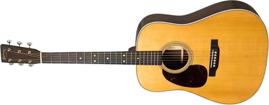 Martin D28 Lh Standard Golden Era Dreadnought Gaucher Epicea Palissandre Eb - Gloss Natural - Guitare Folk - Main picture