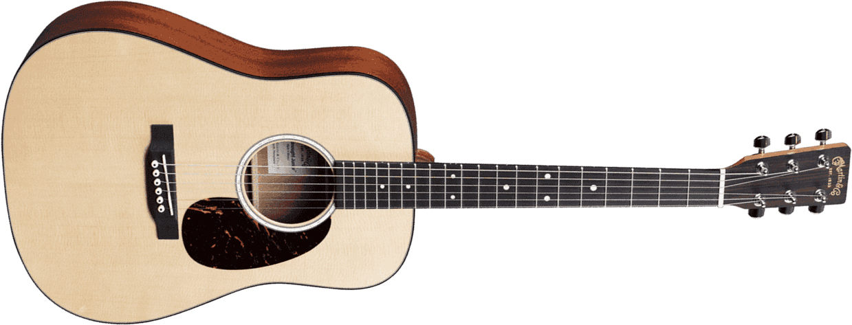 Martin Djr-10e Dreadnought Junior Epicea Sapele Ric +housse - Natural - Guitare Acoustique Voyage - Main picture