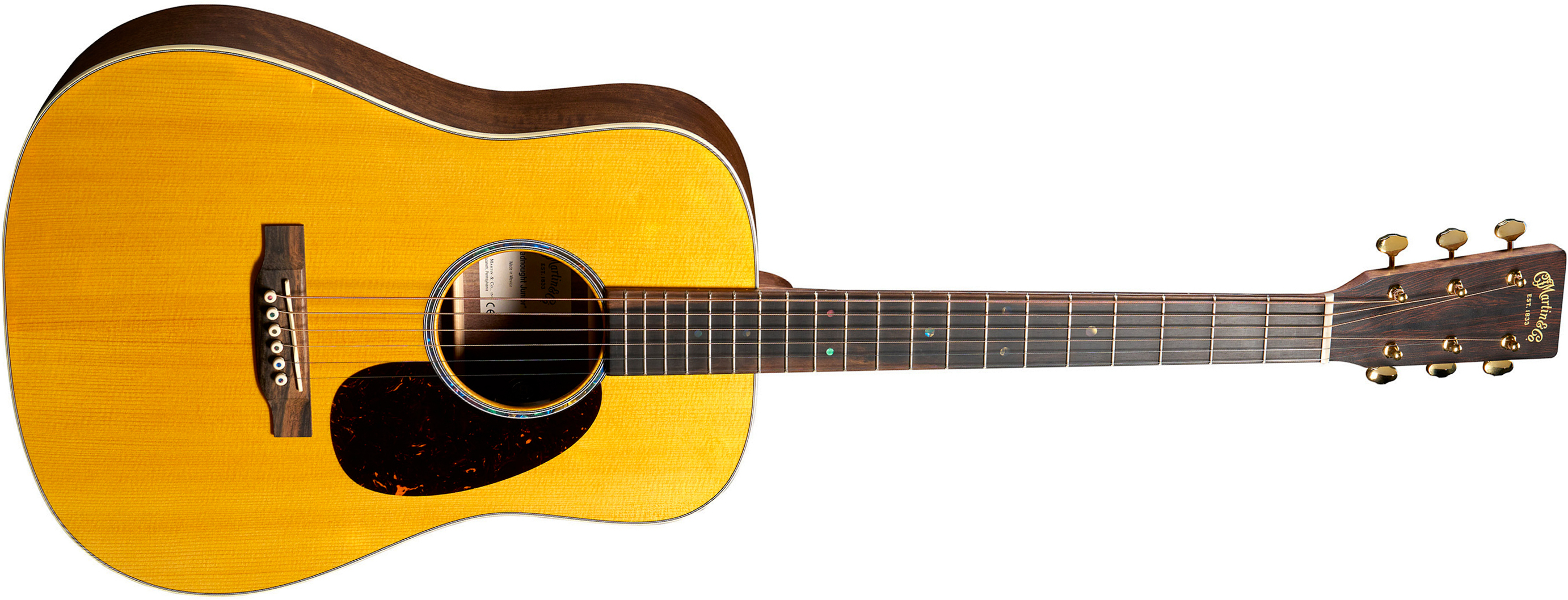 Martin Djre Walnut Junior Dreadnought 15/16 Epicea Noyer Ric - Natural Satin - Guitare Folk - Main picture