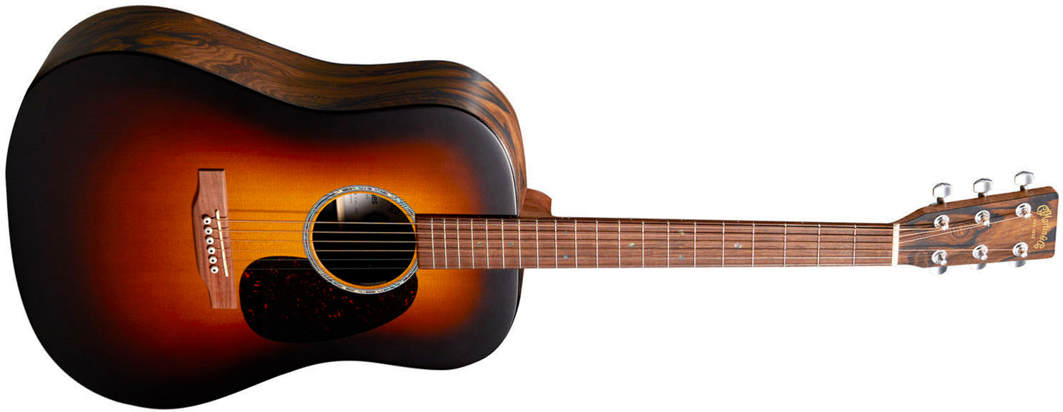 Martin Dx2e Dreadnought Epicea Hpl Ziricote Ric - Burst Satin - Guitare Folk - Main picture