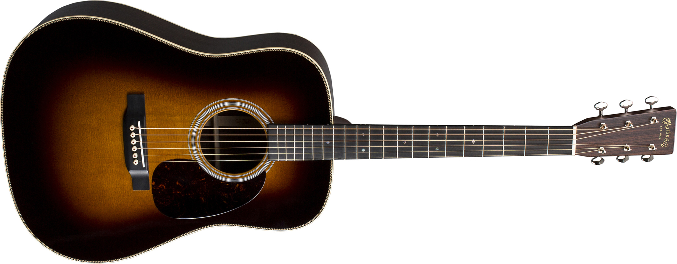 Martin Hd-28 Standard Re-imagined Dreadnought Epicea Palissandre Eb - Sunburst Aging Toner - Guitare Acoustique - Main picture