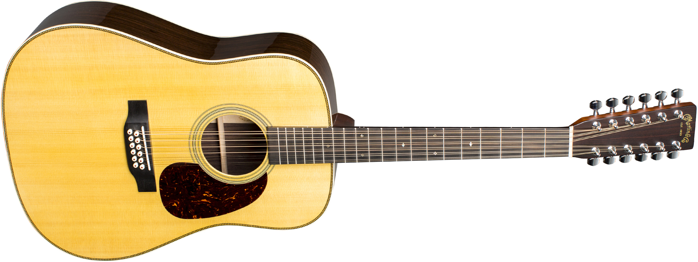 Martin Hd12-28 Standard Re-imagined Dreadnought 12c Epicea Palissandre Eb - Natural Aging Toner - Guitare Acoustique - Main picture