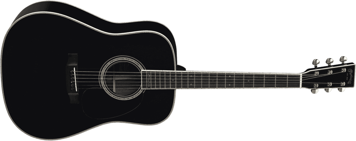 Martin Johnny Cash D-35 Signature Dreadnought Epicea Palissandre Eb - Black - Guitare Acoustique - Main picture