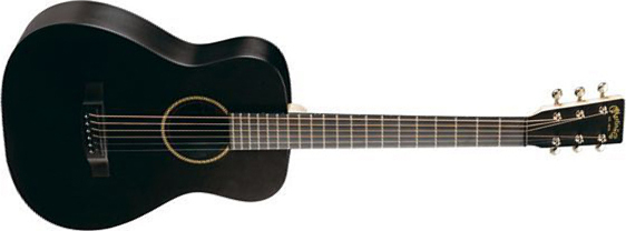 Martin Lx Little Martin - Black Satin - Guitare Acoustique Voyage - Main picture