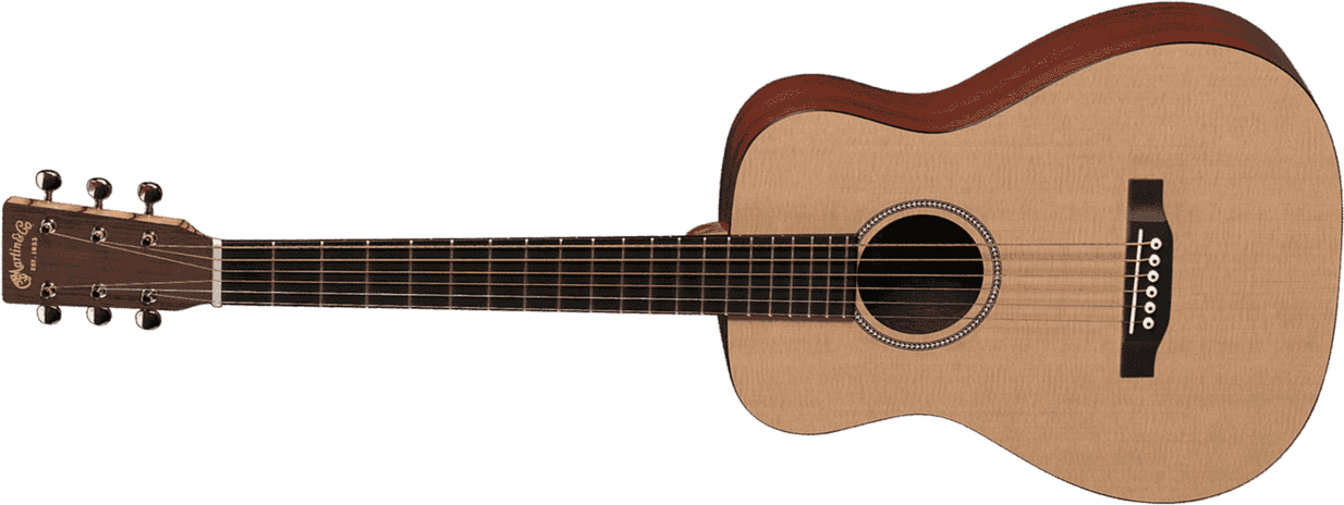 Martin Lxme Little Martin 0-14 Lh Gaucher Hpl Epicea Acajou Ric +housse - Natural Satin - Guitare Folk Gaucher - Main picture