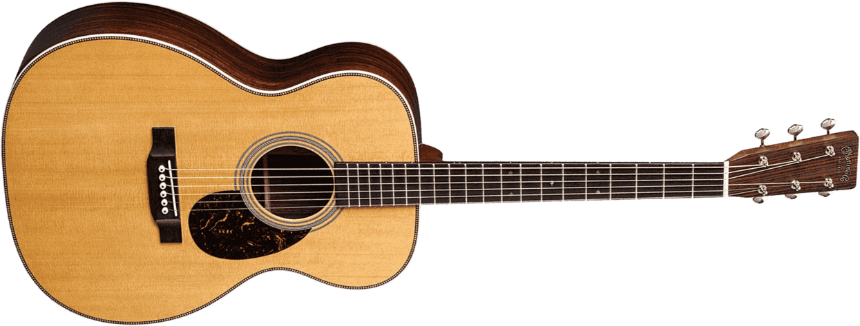 Martin Om-28 Standard Re-imagined Orchestra Model Epicea Palissandre Eb - Natural Gloss Aging Toner - Guitare Folk - Main picture