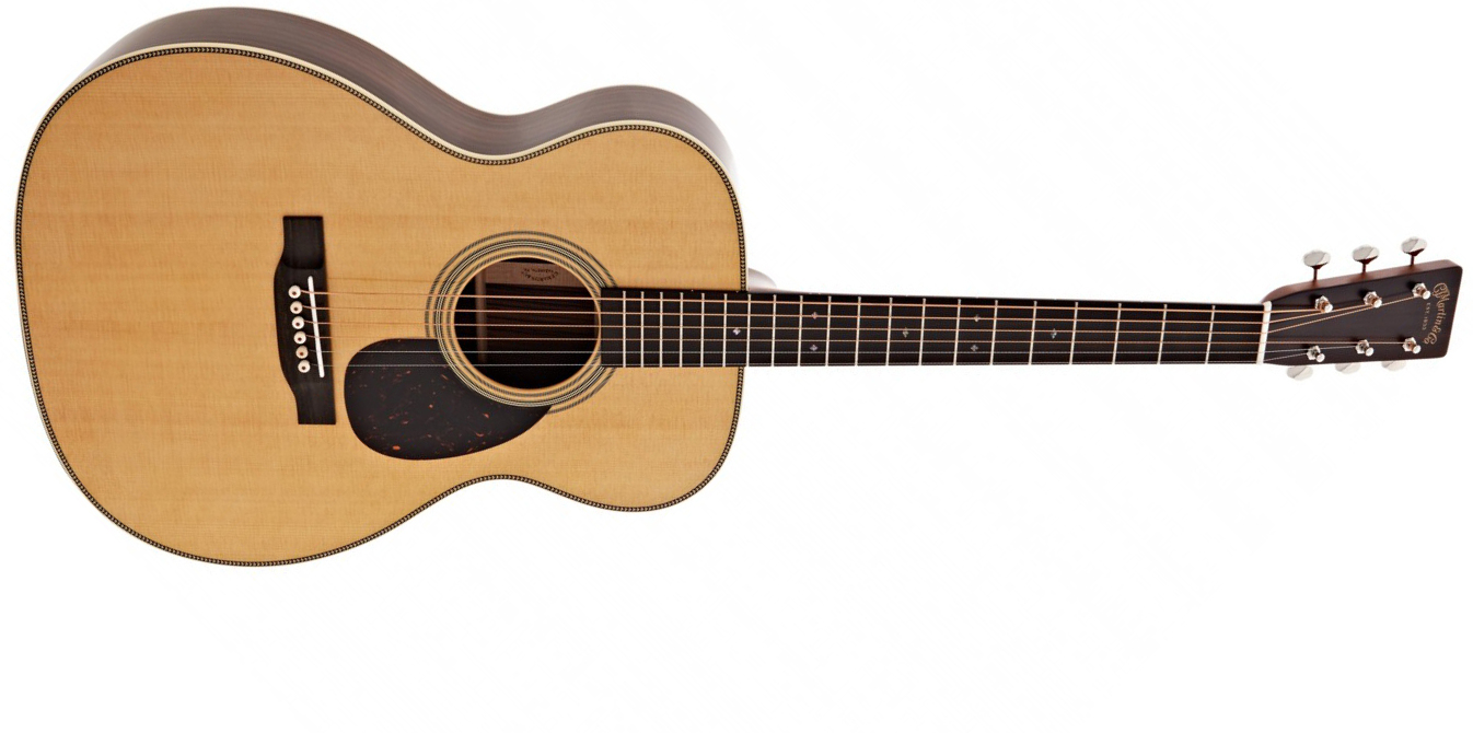 Martin Om28e Lr Baggs Standard Golden Era Orchestra Model Epicea Palissandre Eb - Gloss Natural - Guitare Folk - Main picture