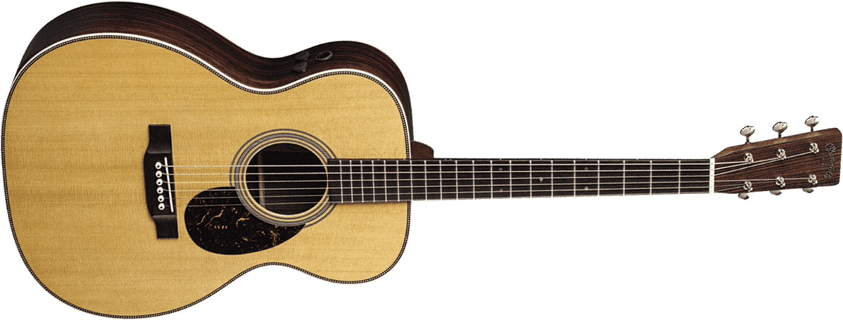 Martin Om28e Standard Golden Era Orchestra Model Epicea Palissandre Eb - Natural Gloss - Guitare Folk - Main picture