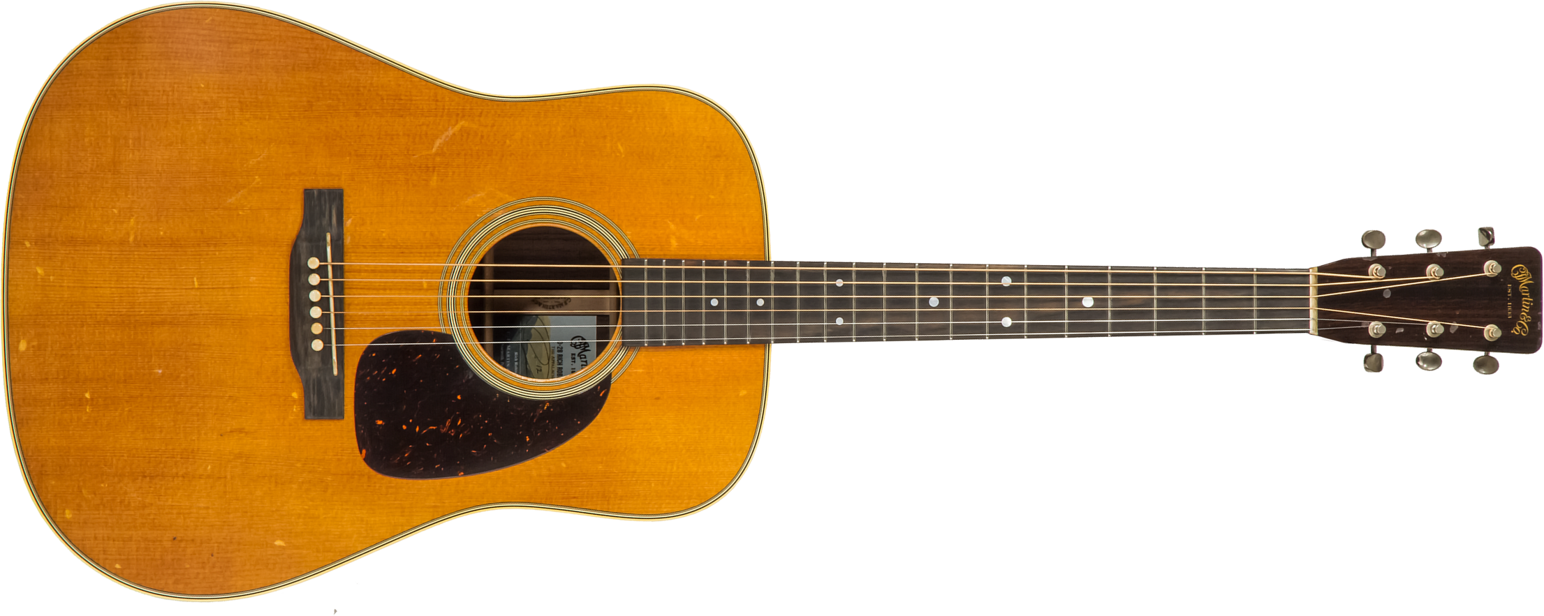 Martin Rich Robinson D-28 Signature Dreadnought Epicea Palissandre Eb - Aged Vintage Natural - Guitare Acoustique - Main picture