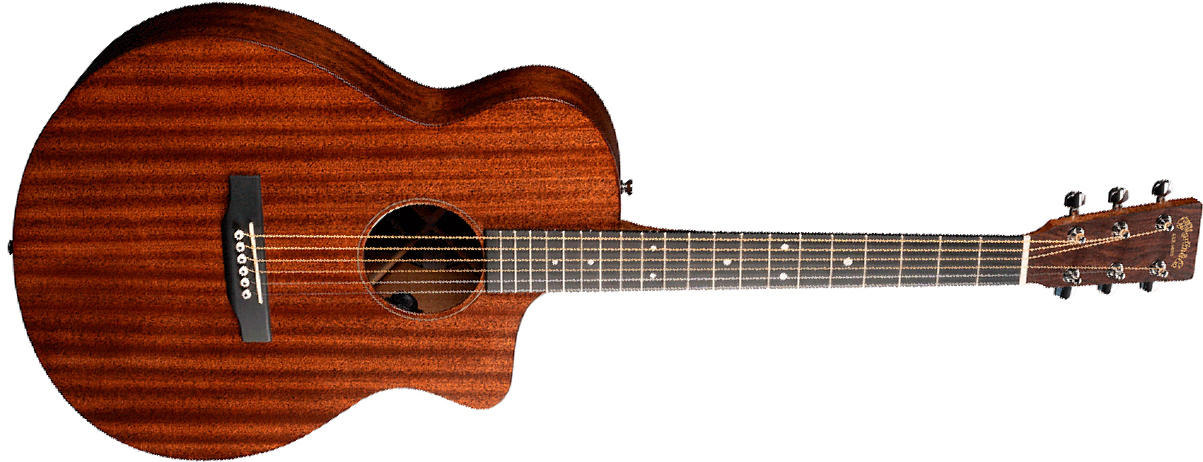 Martin Sc-10e Sapele Road S Om Cw Tout Sapele Ric - Natural Satin - Guitare Electro Acoustique - Main picture